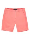 Psycho Bunny Diego Twill Flat Front Shorts In Pink