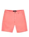 PSYCHO BUNNY DIEGO SHORTS IN NEON CORAL