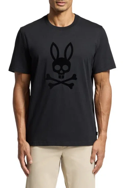 Psycho Bunny Dillon Dimensional Bunny Appliqué T-shirt In Black