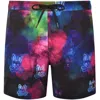 Psycho Bunny Dokos Printed Swim Shorts Black In Multi