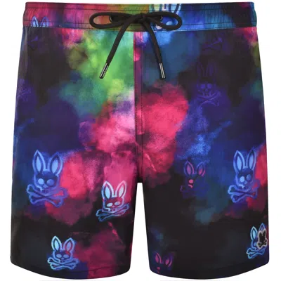 Psycho Bunny Dokos Printed Swim Shorts Black
