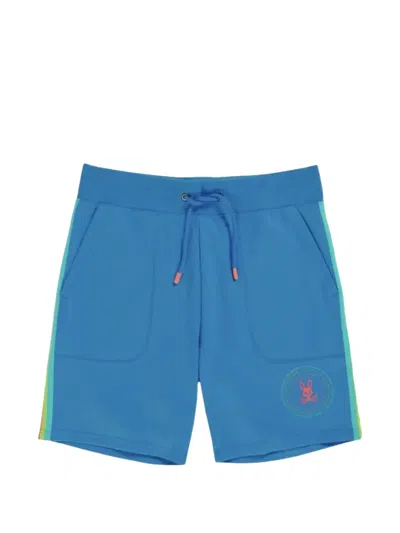 Psycho Bunny Ovington Aegean Sea Drawstring Sweat Shorts In Blue