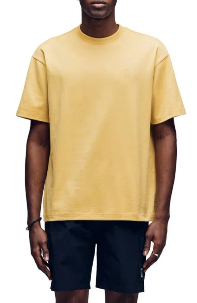 Psycho Bunny Duke Relaxed Fit Pima Cotton T-shirt In Sand