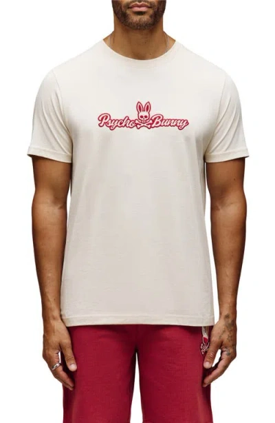 Psycho Bunny Eastwood Wordmark Embroidered Pima Cotton T-shirt In Neutral