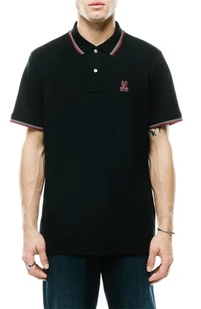 Psycho Bunny Eddy Pique Polo In Black