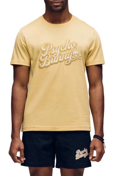 Psycho Bunny Elias Appliqué Logo T-shirt In Orange