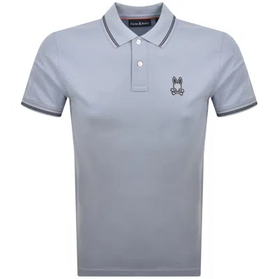 Psycho Bunny Elijah Pique Polo T Shirt Blue