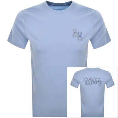 Psycho Bunny Elliot Graphic Logo T Shirt Blue