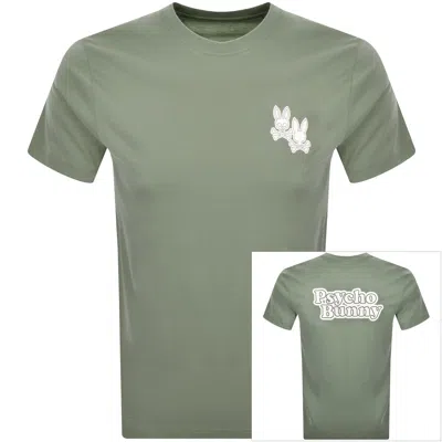 Psycho Bunny Elliot Graphic Logo T Shirt Green