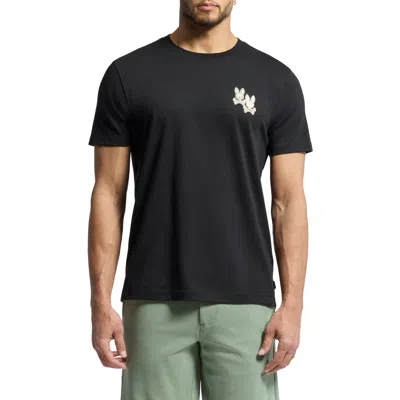 Psycho Bunny Elliot Pima Cotton Graphic T-shirt In Black
