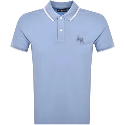 Psycho Bunny Elliot Pique Polo T Shirt Blue
