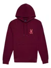 Psycho Bunny Embroidered Logo Hoodie In Red