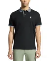 Psycho Bunny Evandale Regular Fit Oxford Collar Pique Polo In Black