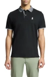 Psycho Bunny Evandale Tipped Piqué Polo In Black