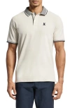 Psycho Bunny Evandale Regular Fit Oxford Collar Pique Polo In Natural Linen