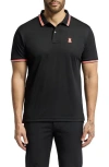 Psycho Bunny Forrest Slim Fit Sport Piqué Polo In Black