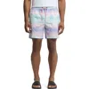 Psycho Bunny Forster Bunny Printed 5.75 Swim Trunks In Lavender Gray