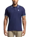 Psycho Bunny Foxton Pima Cotton Pique Tipped Polo In Evening Blue