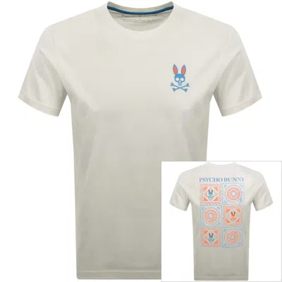 Psycho Bunny Frank Back Graphic T Shirt Cream In White