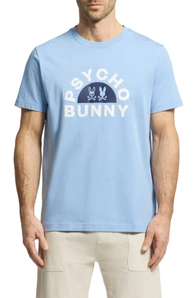 Psycho Bunny Goldie Pima Cotton Graphic T-shirt In Serenity