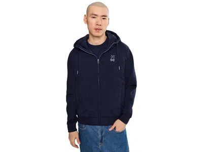 Psycho Bunny Gordley Mix Media Jacket Men's Jacket Baritone Blue: Xl (us Men's 7), Nylon/elastane