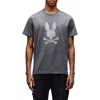 Psycho Bunny Grant Dimensional Bunny Pima Cotton Graphic T-shirt In Gray