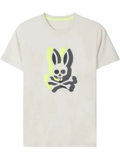 Psycho Bunny Groves "white" T-shirt In Neutrals