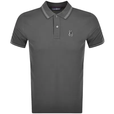 Psycho Bunny Hart Pique Polo T Shirt Grey In Gray