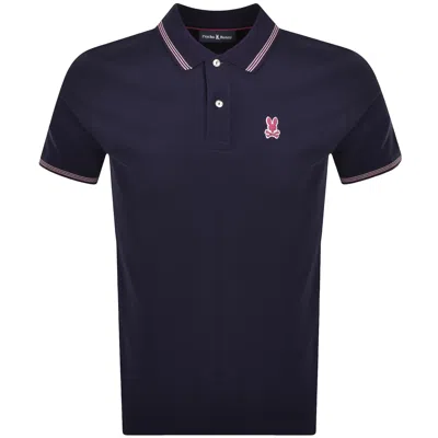 Psycho Bunny Hart Pique Polo T Shirt Navy In Blue