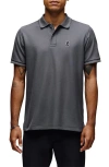 Psycho Bunny Hart Tipped Pima Cotton Piqué Polo In Black