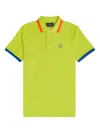 Psycho Bunny Hayfield Contrast-collar Polo Shirt In Green