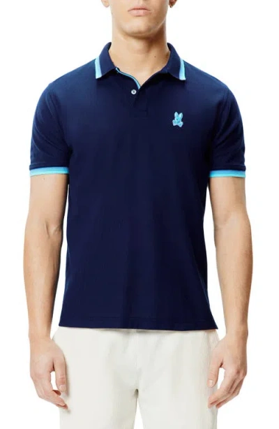 Psycho Bunny Holden Tipped Pima Cotton Piqué Polo In Burgundy