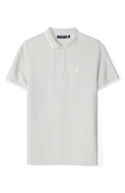 Psycho Bunny Houston Cotton Piqué Polo In Pearl