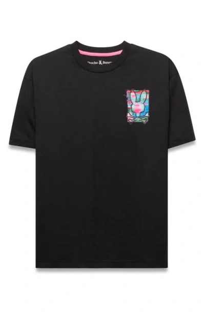 Psycho Bunny Isaac Relaxed Fit Graphic T-shirt In Black