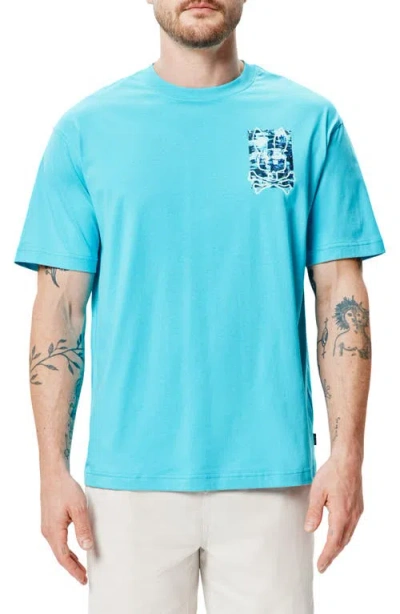 Psycho Bunny Isaac Relaxed Fit Graphic T-shirt In Blue