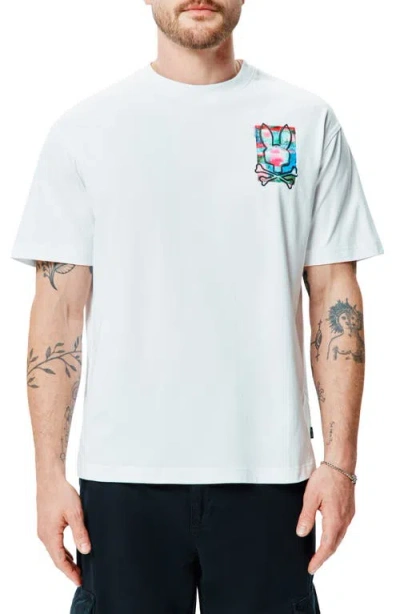 Psycho Bunny Isaac Relaxed Fit Graphic T-shirt In White