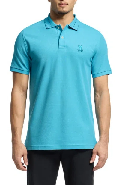 Psycho Bunny Ivins Solid Pima Cotton Piqué Polo In Navagio Bay