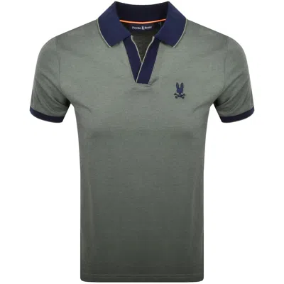 Psycho Bunny Jacquard Johnny Polo T Shirt Green