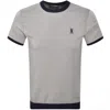 Psycho Bunny Jacquared Knit T Shirt Blue In Gray