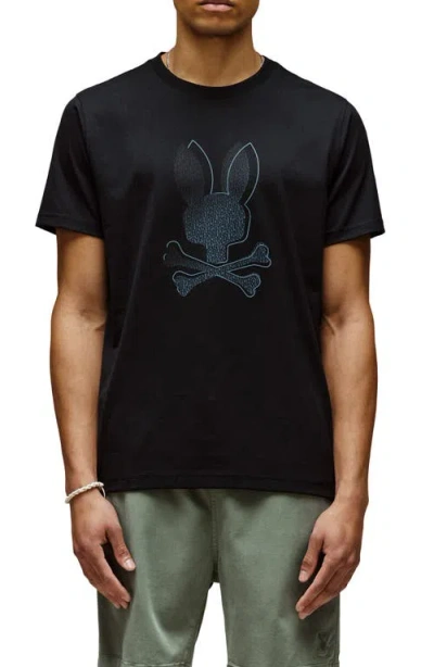 Psycho Bunny Jasper Pima Cotton Graphic T-shirt In Black