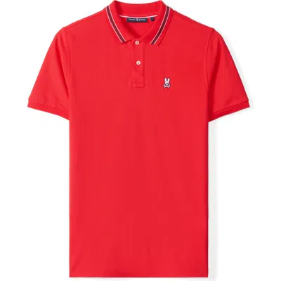 Psycho Bunny Jax Piqué Polo In Red