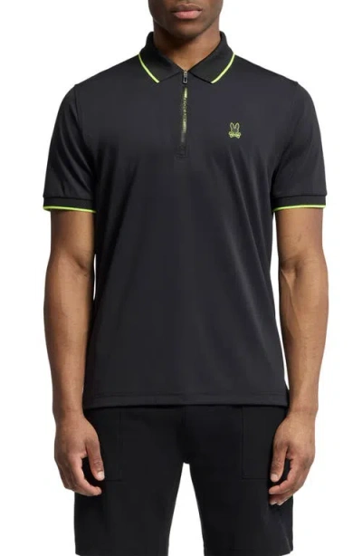 Psycho Bunny Jeffrey Tipped Zip Placket Polo