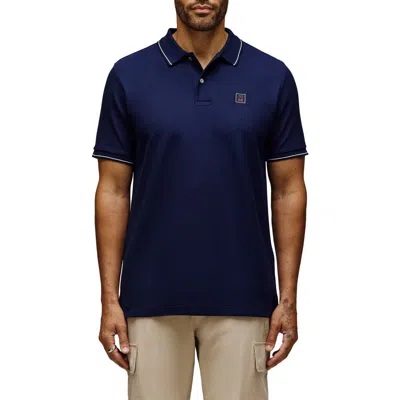 Psycho Bunny Joseph Tipped Pima Cotton Piqué Polo In Blue