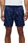 Psycho Bunny Ken Allover Print Swim Trunks