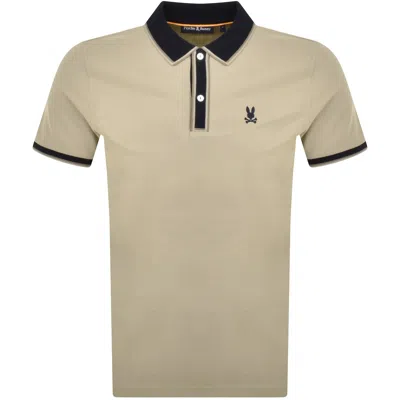 Psycho Bunny Kent Polo T Shirt Beige In Pattern