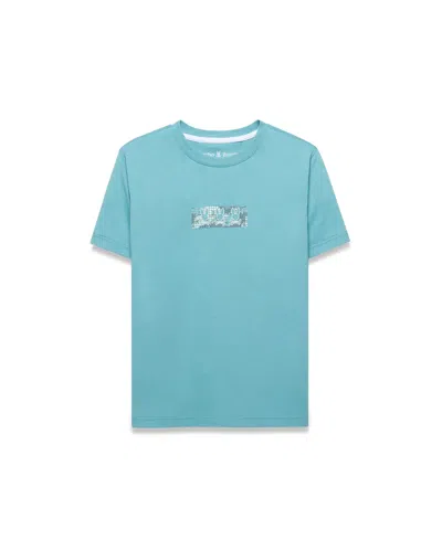 Psycho Bunny Kids' Alfie Back Graphic Tee In Blue