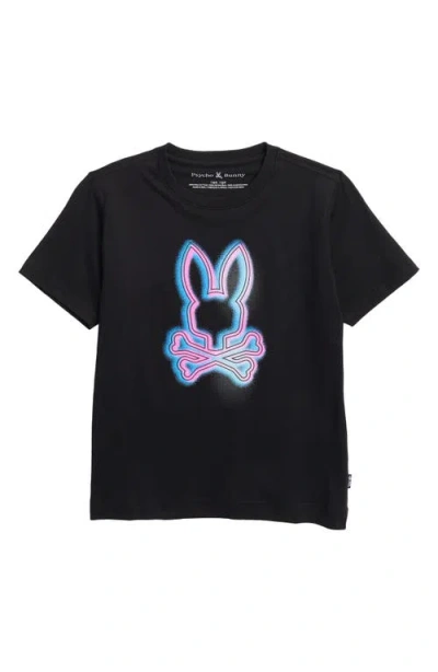 Psycho Bunny Kids' Andros Graphic T-shirt In Black