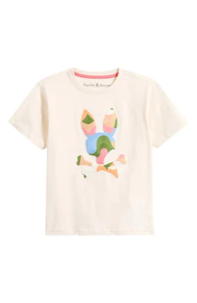 Psycho Bunny Kids' Ara Bunny Patch Cotton T-shirt In Neutral