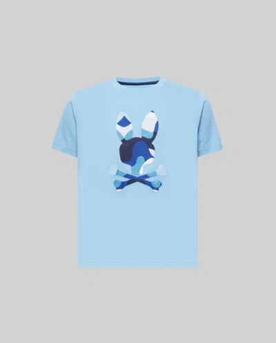 Psycho Bunny Kids Ara Graphic Tee In Blue