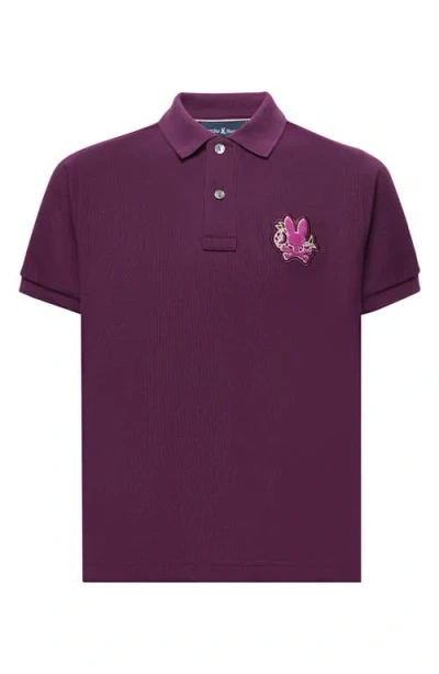 Psycho Bunny Kids' Auguste Piquè Polo In Purple